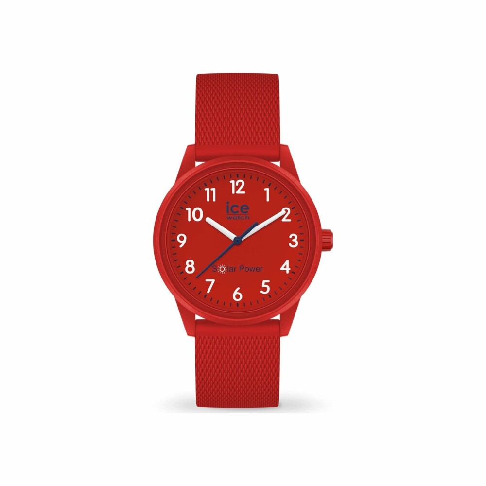 Montre Ice-Watch ICE solar power - Red navy - Numbers - Small