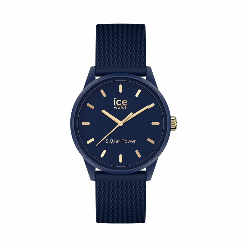 Montre Ice-Watch ICE solar power - Navy gold - Small