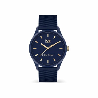 Montre Ice-Watch ICE solar power - Navy gold - Medium