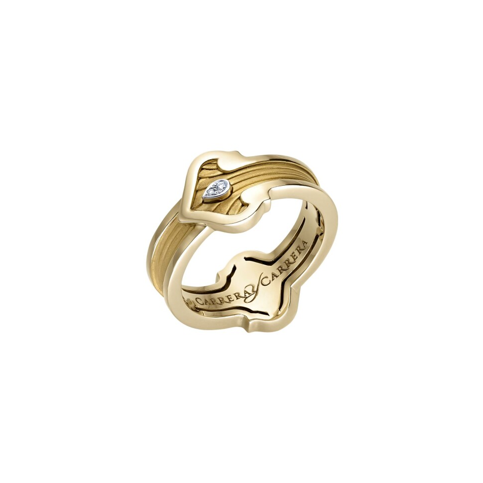 Bohemia Chic Ring in yellow gold with diamonds