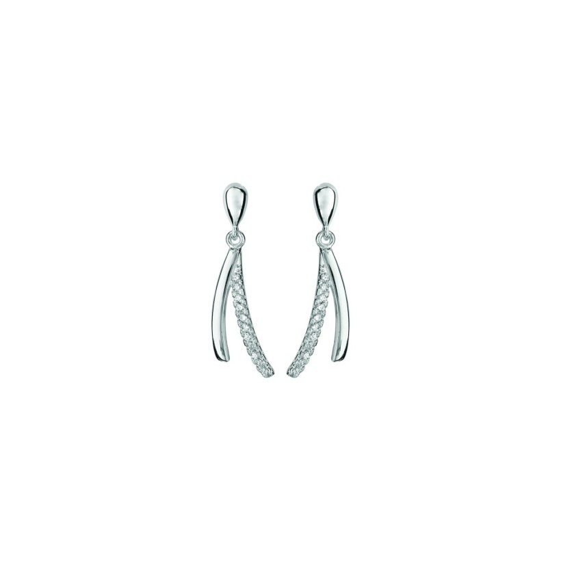 Boucles d'oreilles tige argent rhodié