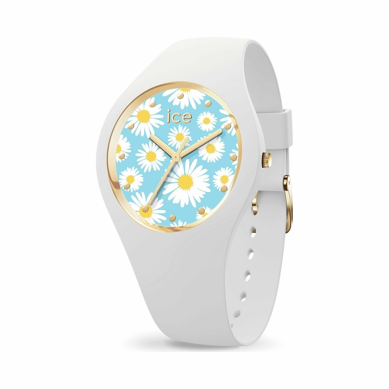 Ice-Watch - Ice-Flower - Poppy - White/Wine Unisex(43mm) Silicone Watch Ice-Watch - ICE flower Poppy fields - Women\u0027s white watch with