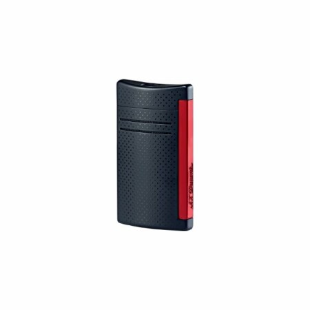 Briquet S.T. Dupont MaxiJet noir mat et rouge, finition Chrome