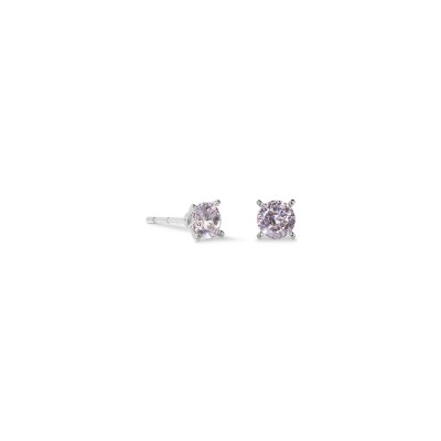 Boucles d'oreilles Coeur de Lion Glam Dot 5mm en acier et zircons
