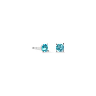 Boucles d'oreilles Coeur de Lion Glam Dot 5mm en acier et zircons