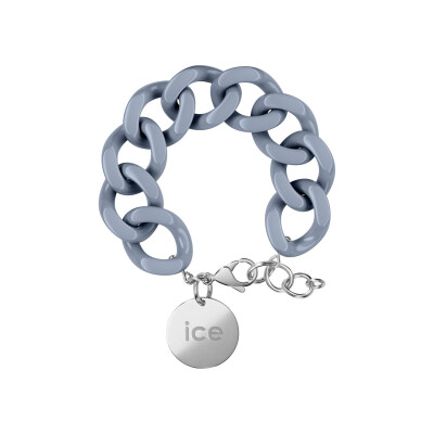 Bracelet chaÃ®ne Ice-Watch ICE Jewellery Artic blue en acÃ©tate et mÃ©tal argentÃ©