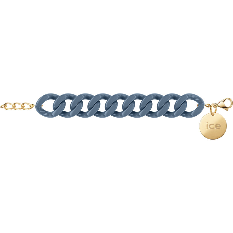 Bracelet chaîne Ice-Watch Ice Jewellery Blue horizon en acétate et métal doré