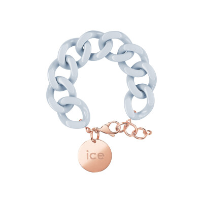 Bracelet chaîne Ice-Watch ICE jewellery Pastel blue en acétate et métal doré rose