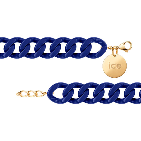 Bracelet chaîne Ice-Watch ICE jewellery Lazuli blue en acétate et métal doré