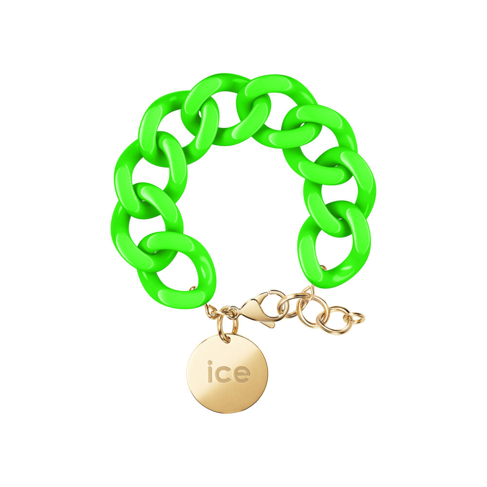 Bracelet chaîne Ice-Watch Ice Jewellery Flashy green en acétate et métal doré