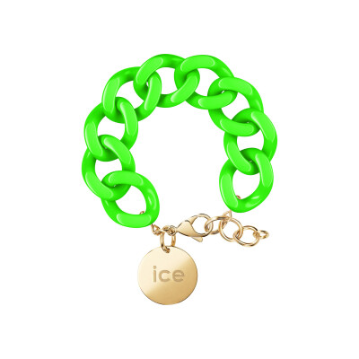 Bracelet chaîne Ice-Watch ICE jewellery Flashy Green en acétate et métal doré