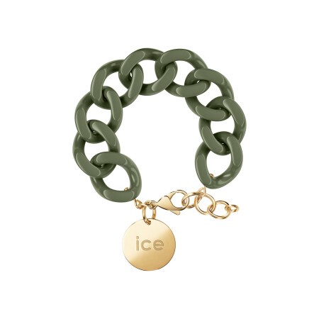 Bracelet chaîne Ice-Watch ICE jewellery Khaki en acétate et métal doré