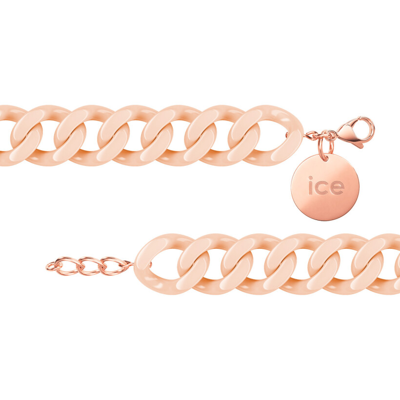 Bracelet chaîne Ice-Watch Ice Jewellery Nude en acétate et métal doré rose