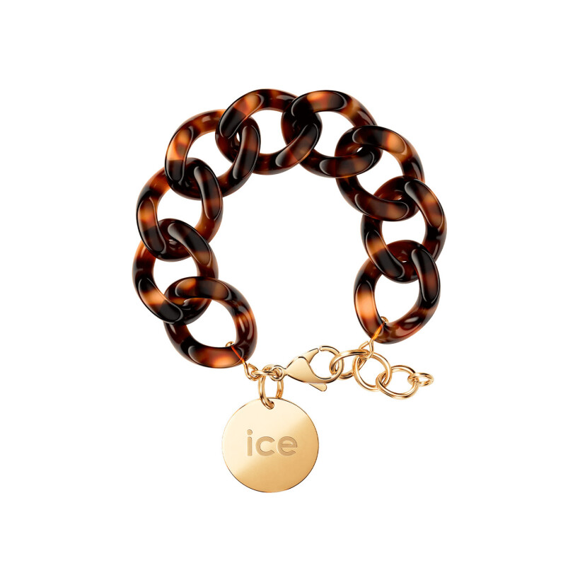 Bracelet chaîne Ice-Watch Ice Jewellery Tortoise en acétate et métal doré