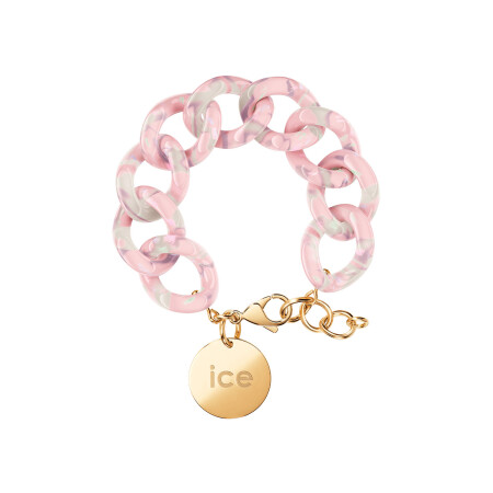 Bracelet chaîne Ice-Watch ICE jewellery Pearl nude en acétate et métal doré