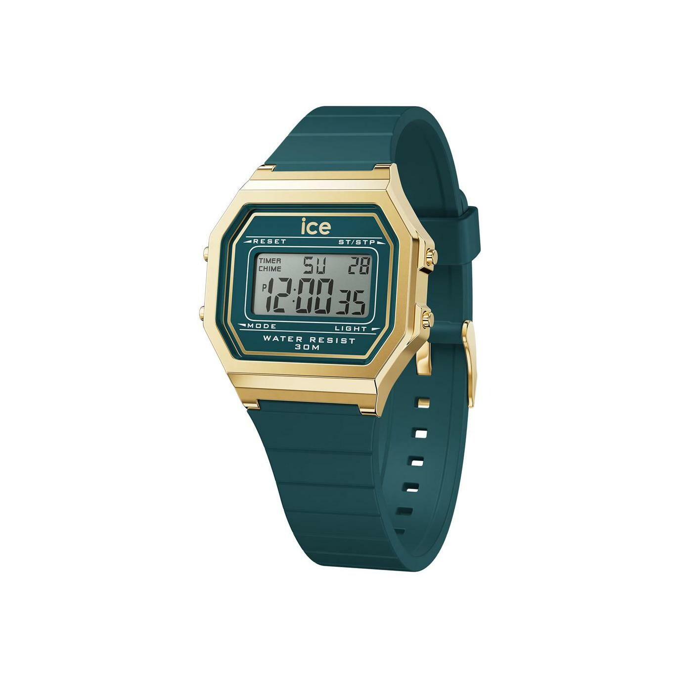 Ice-Watch ICE Digit Retro Clear - Montre Femme Cadran Transparent & Bracelet Silicone - Étanche 3 ATM - Small (32mm)