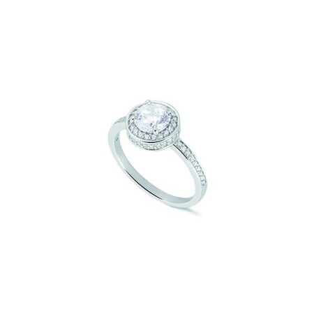 Solitaire Agatha Imperial en argent et oxyde de zirconium, taille 56