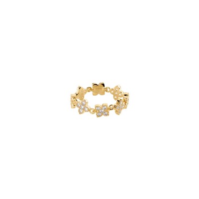 Bague Agatha Beloved en argent doré et oxyde de zirconium, taille 54