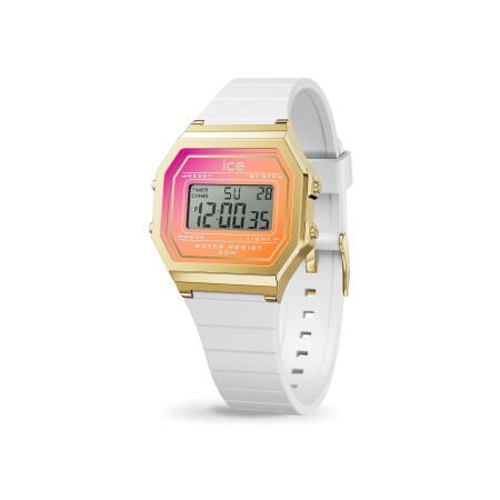 Montre Ice-Watch ICE digit retro White sunkissed