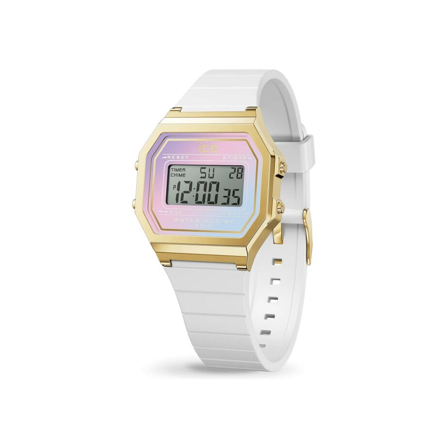 Montre Ice-Watch ICE digit retro White delight