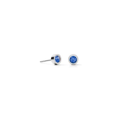 Boucles d'oreilles Coeur de Lion Sparkling Dot  en acier et cristaux