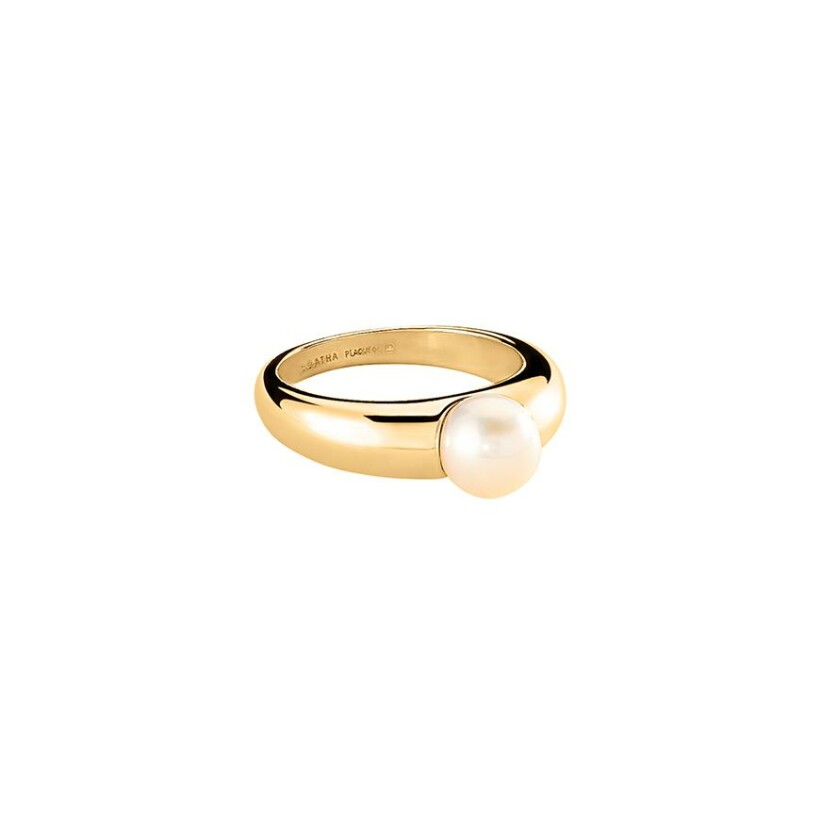 Bague Agatha Margaux en laiton, taille 52