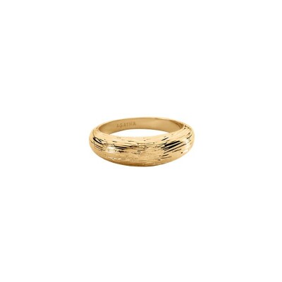 Bague Agatha Charlot en laiton doré, taille 54