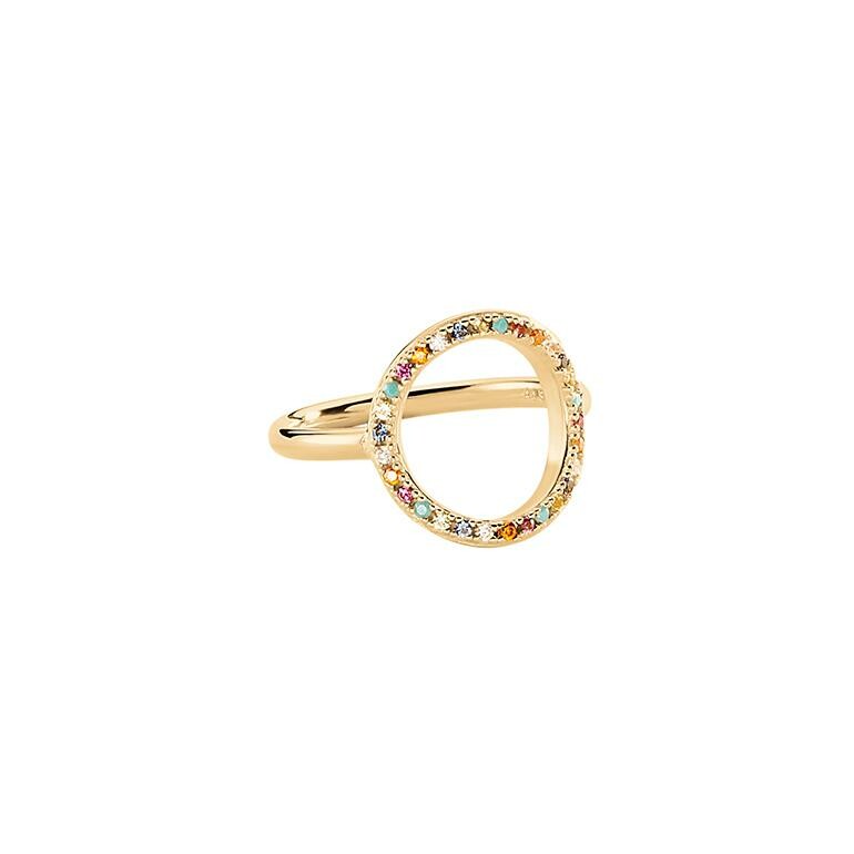 Bague Agatha Rainbow en argent, taille 50