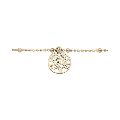 Bracelet pampilles arbre de vie en argent doré