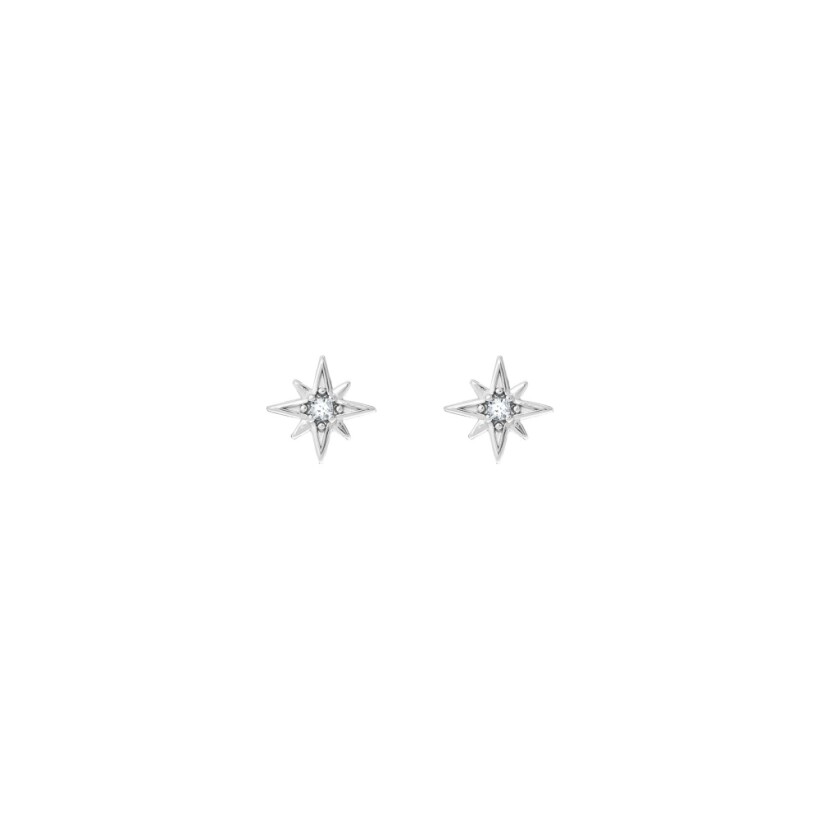 Boucles d'oreilles puces Agatha Ourse en argent et oxyde de zirconium