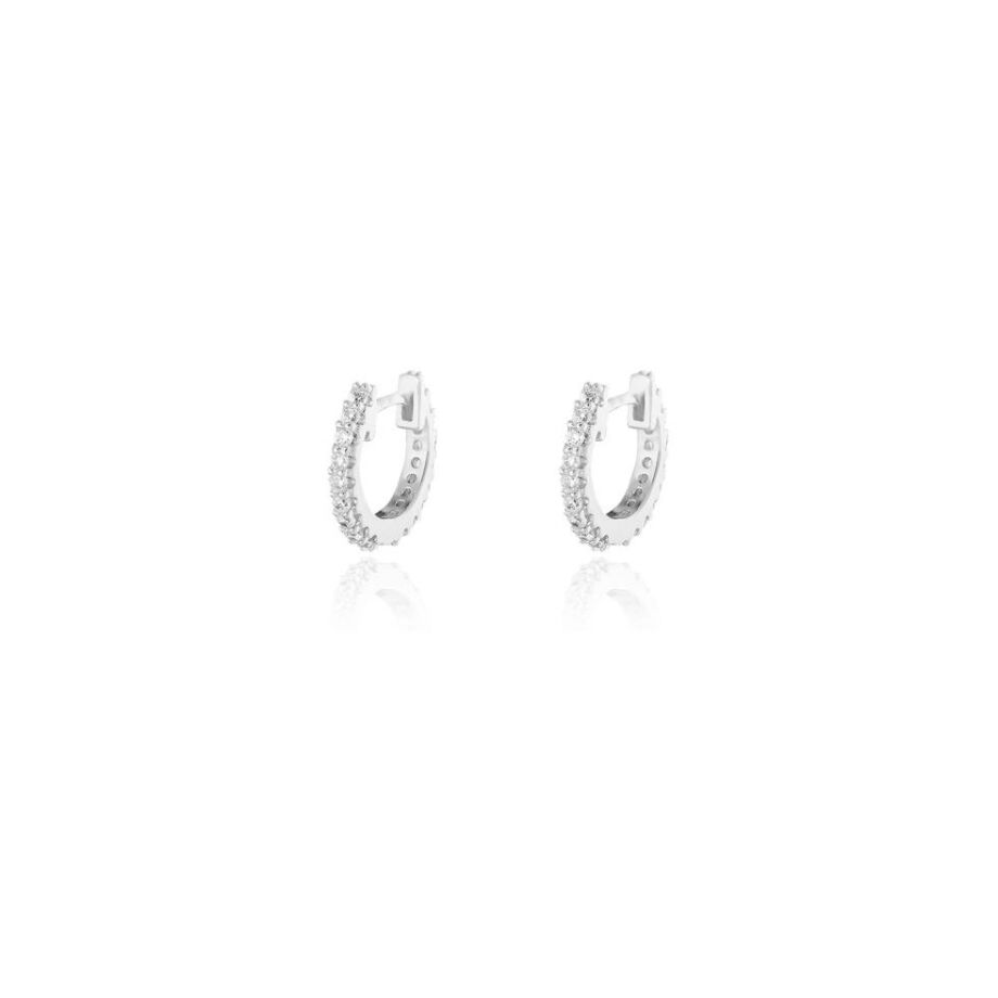 Boucles d'oreilles Agatha Austral en argent et oxydes de zirconiums