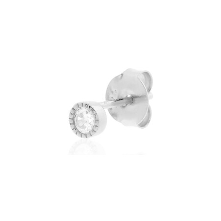 Mono boucle d'oreille Agatha Mix & Match en argent et oxydes de zirconium