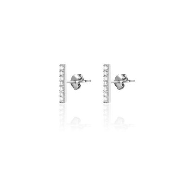 Boucles d'oreilles Agatha Barshine en argent et oxydes de zirconiums