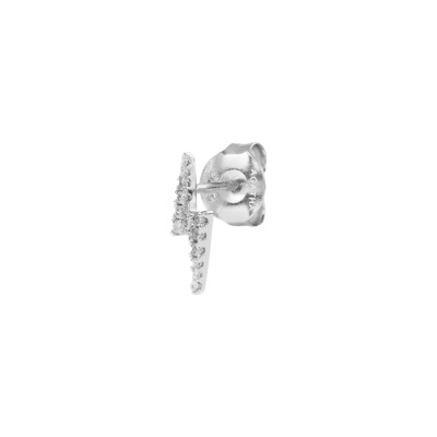 Piercing puce Agatha Eclair en argent et oxyde de zirconium