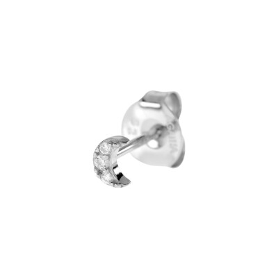 Piercing puce Agatha Lunita en argent et oxyde de zirconium