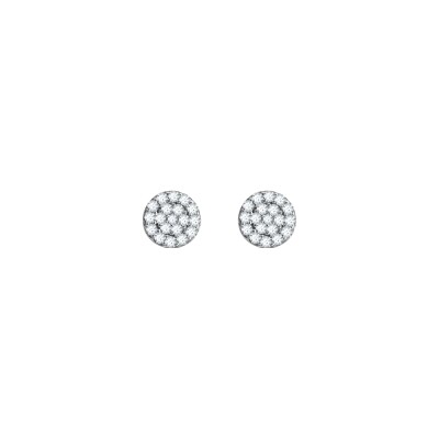 Boucles d'oreilles Agatha Cristal en argent et oxydes de zirconium