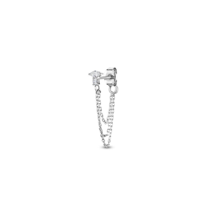 Piercing Agatha Amas en argent doré et oxyde de zirconium