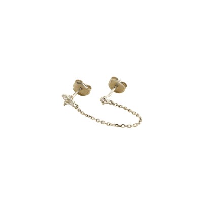 Mono Boucle d'oreille Agatha Beloved en argent rhodié