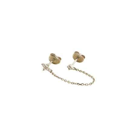 Mono Boucle d'oreille Agatha Beloved en argent rhodié