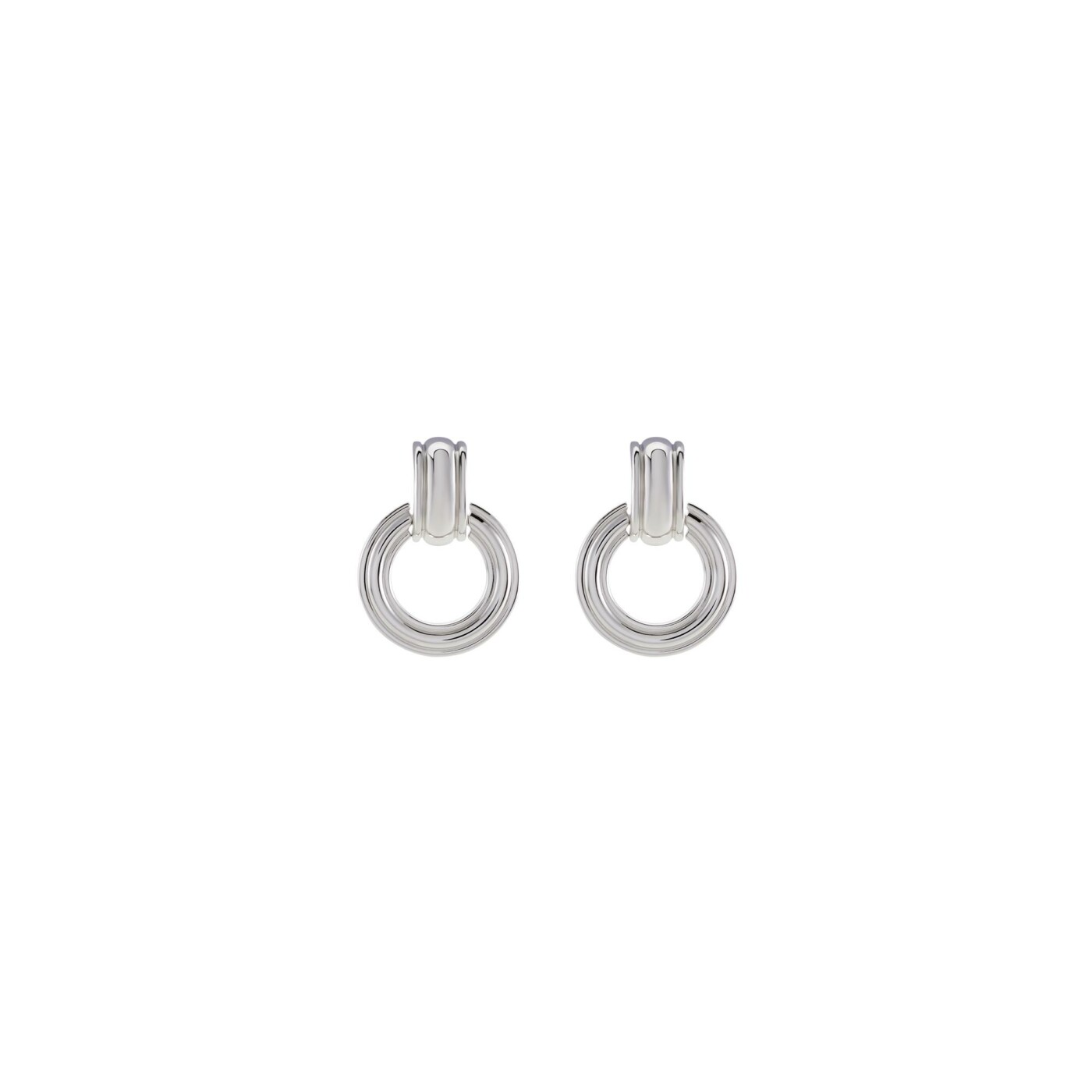 Boucles d'oreilles Agatha Argent en argent rhodié