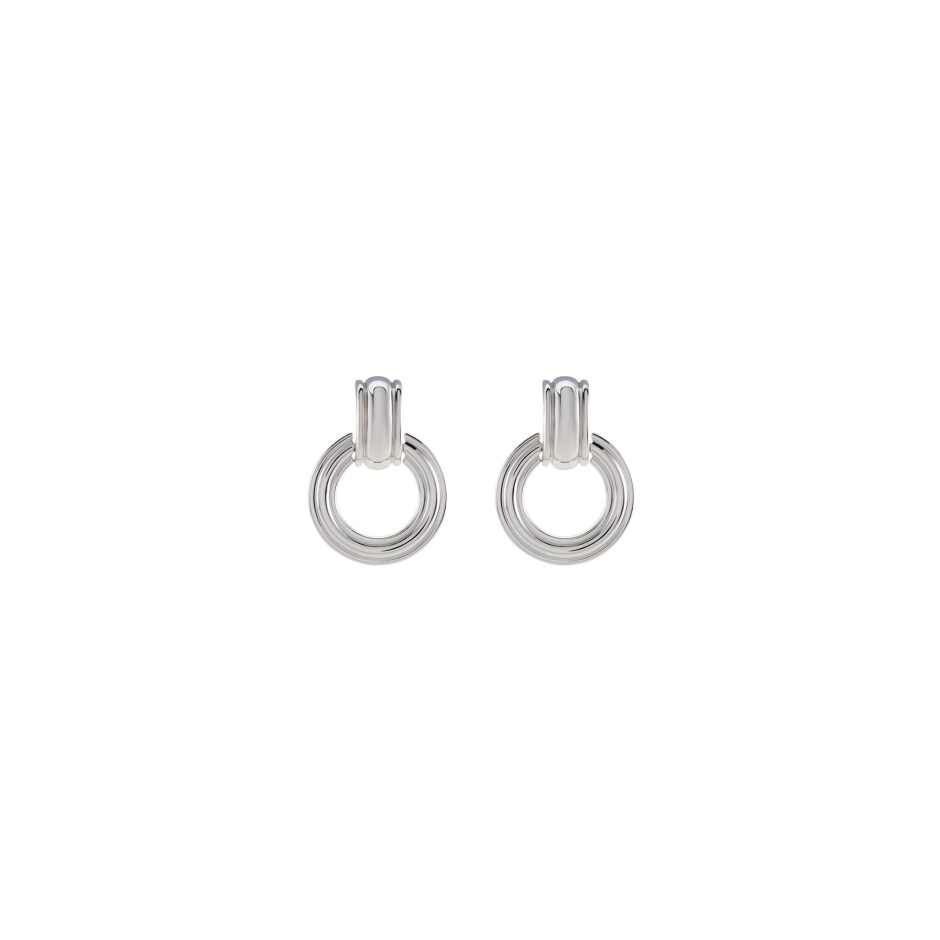 Boucles d'oreilles Agatha Argent en argent rhodié