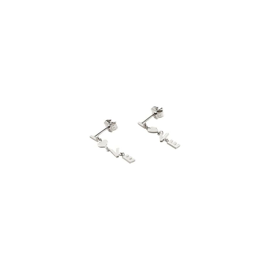 Boucles d'oreilles Agatha WITH LOVE en argent