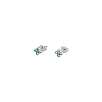 Boucles d'oreilles Agatha Beloved en argent et oxyde de zirconium