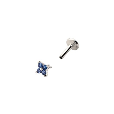 Mono boucle d'oreille Agatha Jasmin en argent et oxyde de zirconium