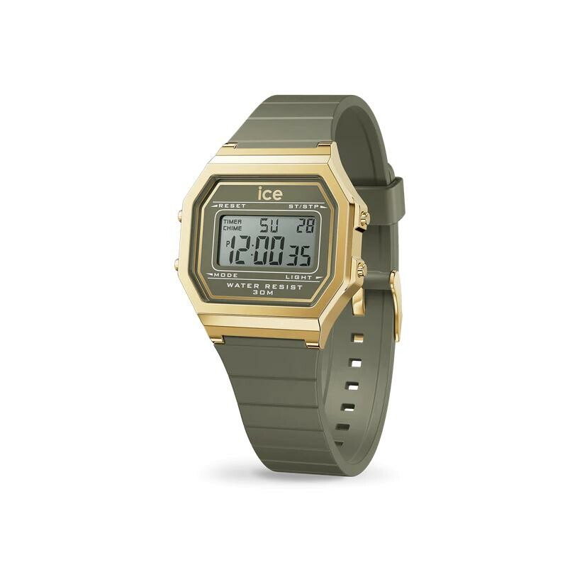 Montre Ice-Watch ICE digit retro Khaki Gold