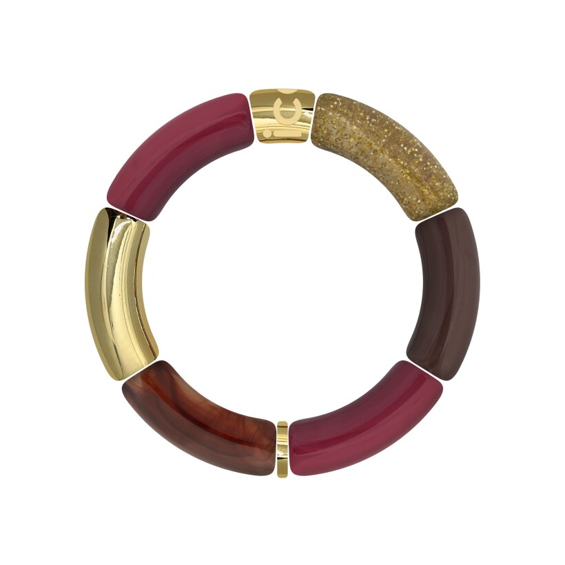 Bracelet ICE-Watch Bella Burgundy Gold en acrylique et acier doré