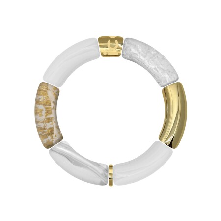 Bracelet ICE-Watch Bella Gold White en acrylique et acier doré