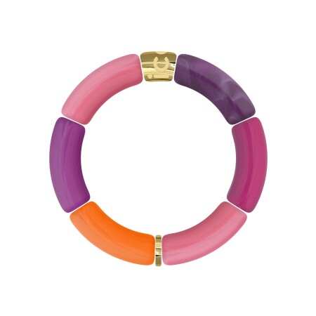 Bracelet ICE-Watch Bella Pink Purple Orange en acrylique et acier doré