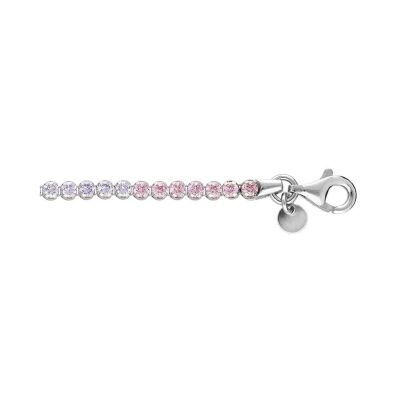 Bracelet en argent rhodié et oxydes de zirconium