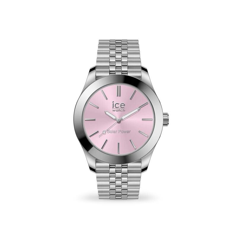 Montre Ice-Watch ICE steel solar Silver Light Pink